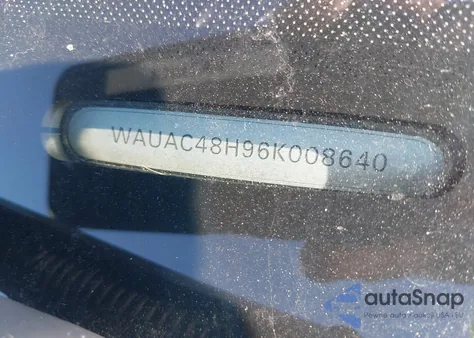 2006 Audi A4 1.8T из США, поврежденный, VIN WAUAC48H96K008640